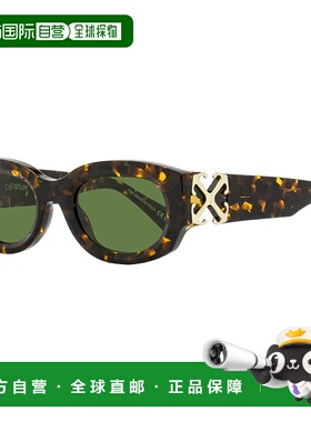 自营Off-White Unisex Oval Palmer Sunglasses OERI14E 6055 Hav