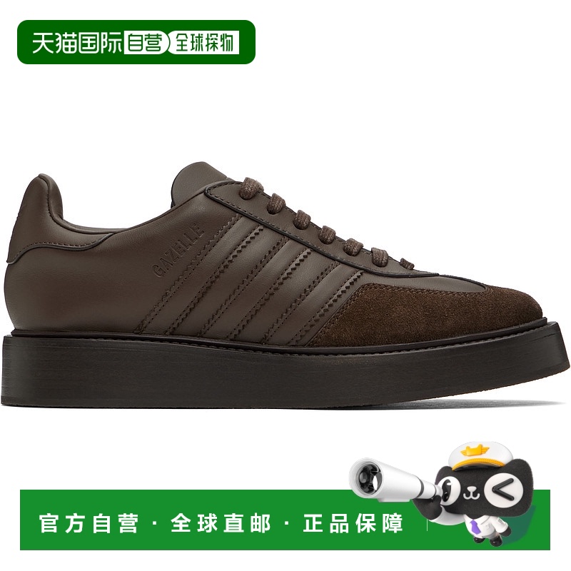 1h可退 香港直邮潮奢 Adidas Originals 女士 棕色 Gazelle Indoo