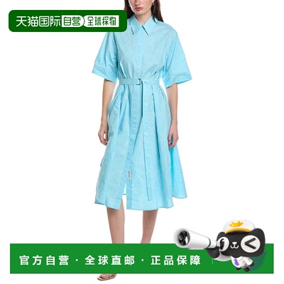 自营Marimekko Popliini Piirto Unikko Button Front Midi Dress
