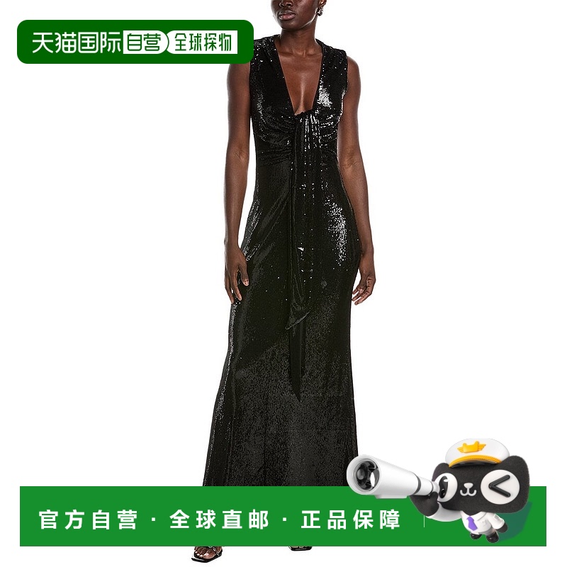 自营 Halston Magdalena 礼服 - 黑色 美国奥莱直发