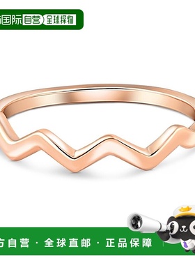 pompeii314k 白金、玫瑰金或黄金可叠戴锯齿形女士戒指结婚戒指 -