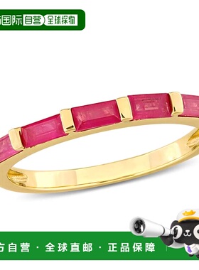 自营 Mimi & Max 4/5 克拉 TGW 五石红宝石时尚戒指 10k 金 - 红