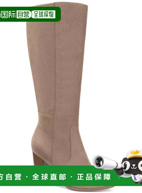 自营style & co.Style & Co Addyy Boots Women's Taupe Faux Sue