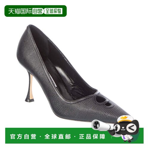 自营Manolo Blahnik Berry 90皮鞋-黑色 美国奥莱直发