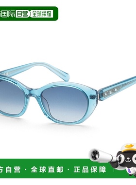 自营 swarovski施华洛世奇女式53毫米蓝色太阳镜-蓝色 美国奥莱直
