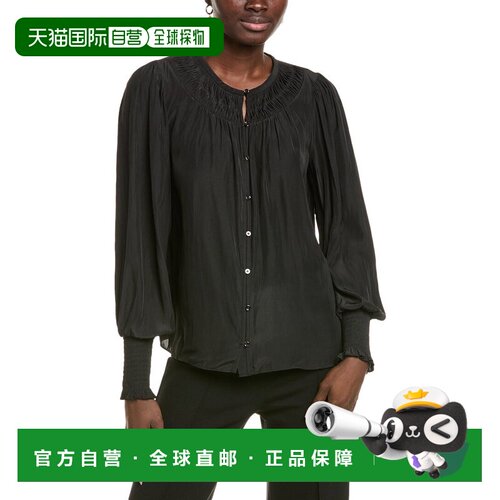 自营Ramy Brook Walter女衬衫-黑色 美国奥莱直发