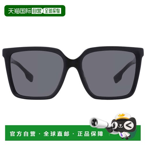 自营Burberry Dark Grey Square Ladies Sunglasses BE4411D 3001