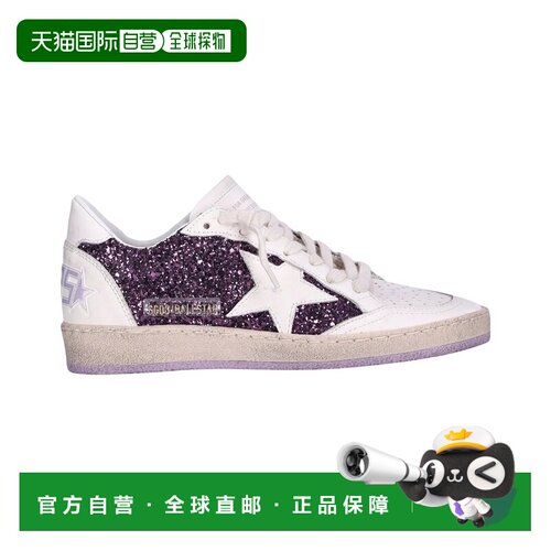 自营Golden Goose Ballstar Glitter & Leather Sneaker - purple