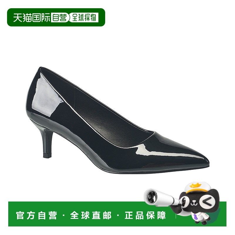 自营 French Connection Hayley 小猫高跟鞋 - 黑色漆皮 美国奥莱