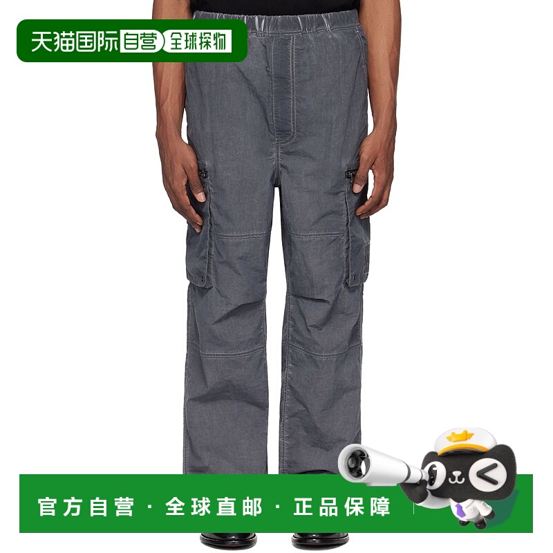 1h可退 香港直邮潮奢 Izzue 男士 灰色成衣染色工装裤 IZXPTN6108