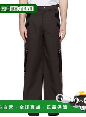 1h可退 香港直邮潮奢 CMMAWEAR 男士 棕色 Snapped Hem 工装裤 CW
