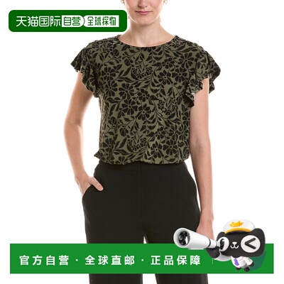 自营Jones New York Flutter上衣-黑色 美国奥莱直发