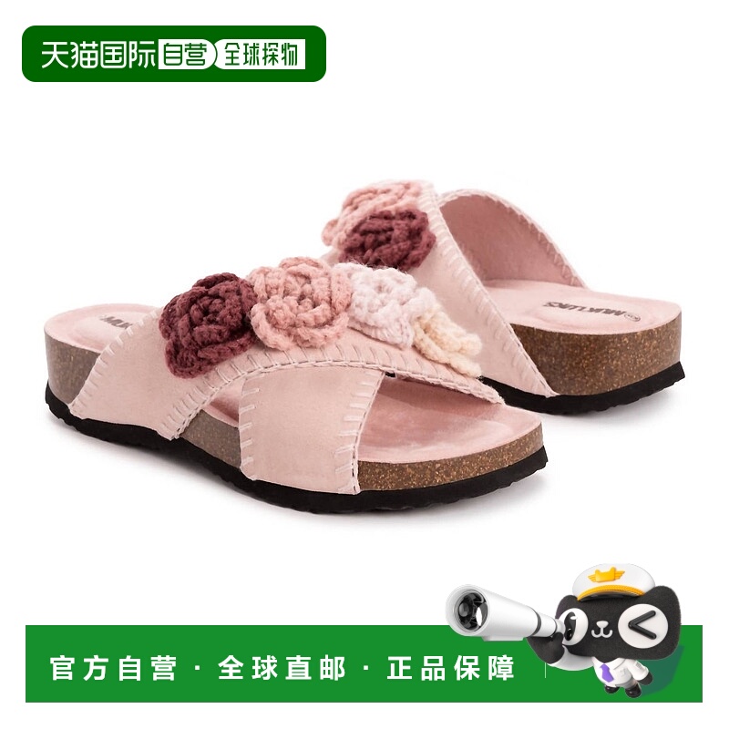 自营muk luksWomen's Penelope Crochet Floral Cross Strap Sand