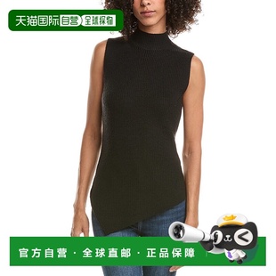 黑色 bone碎布和骨头Gretchen不对称羊毛混纺毛衣 美国 自营rag