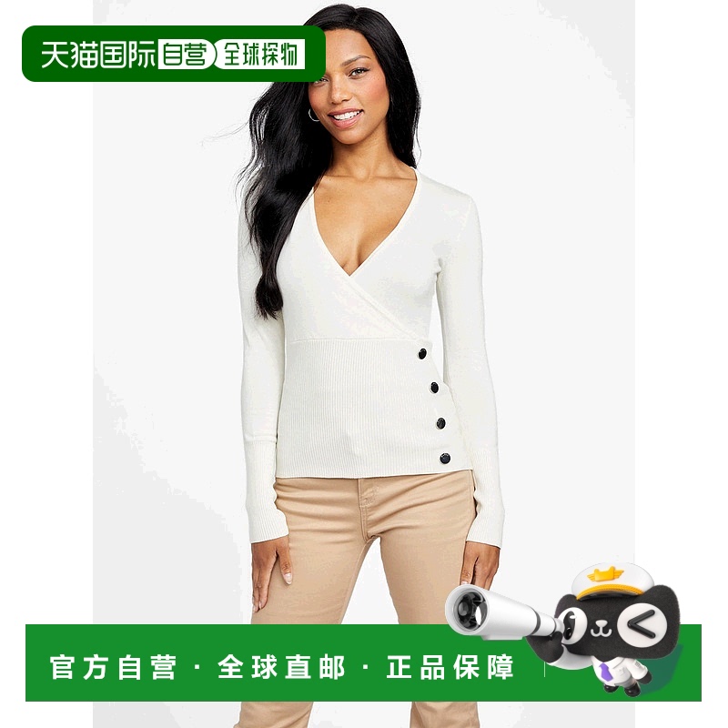 自营 guessVicky Surplice 上衣 - 鸽子白 美国奥莱直发