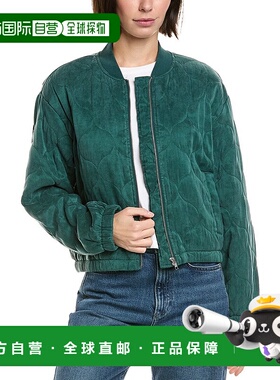 自营Bella Dahl Wynter Quilted Bomber Jacket - green 美国奥莱