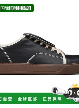 1h可退 香港直邮潮奢 Lanvin 朗雯 男士 黑色 DBB1 Leather Tongu