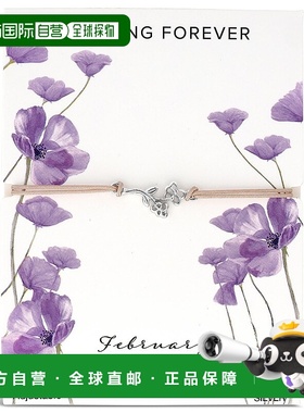 自营 sterling forever纯银 Birth Flower Bolo 手链 - 银紫 美国