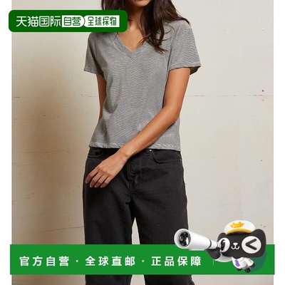 自营perfectwhiteteeHendrix V-Neck Tee In Ivory Black - ivory