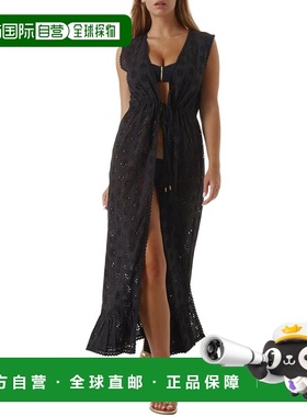 自营Melissa Odabash Tessa Maxi Open Kaftan - black 美国奥莱