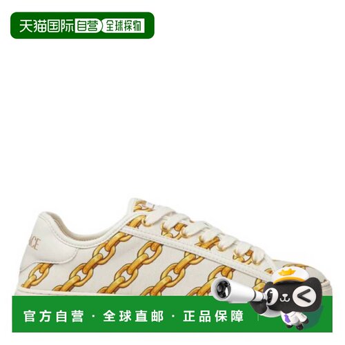 自营Versace链条纹希腊运动鞋-瓷白/MULTICOLO 男鞋美国直发奥莱