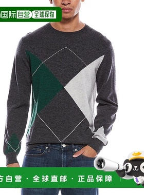 自营Brodie Cashmere Argyle Wool & Cashmere-Blend Crewneck Sw