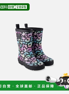 自营deux par deuxRain Boots in Natural Rubber Black Animal P
