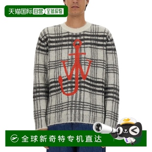 锚标志 格子针织球衣 带有醒目 美国 灰色 自营 anderson经典