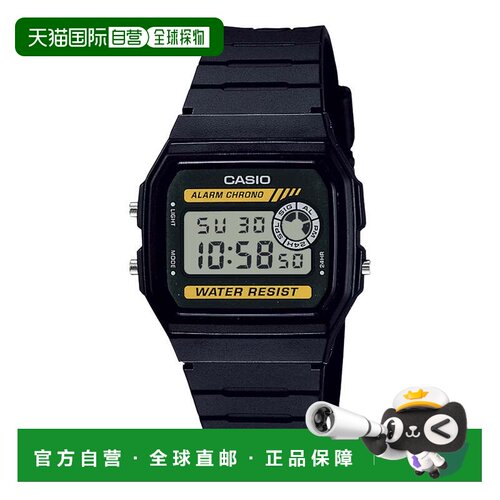 自营Casio Men’s Digital Watch with Gray Dial and Gold Accen