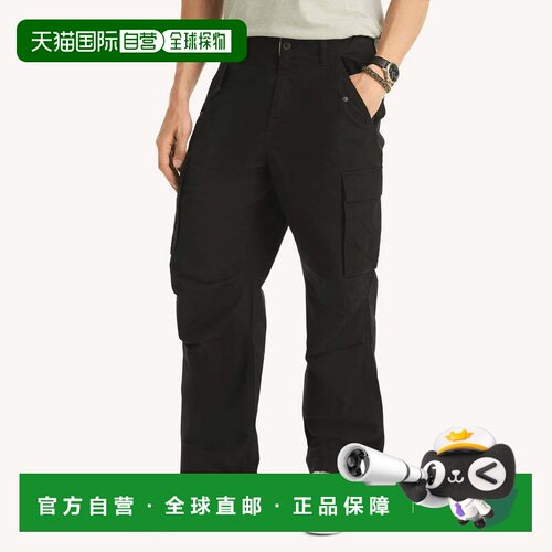 自营Nautica Mens Ripstop Cargo Pant-纯黑色 美国奥莱直发