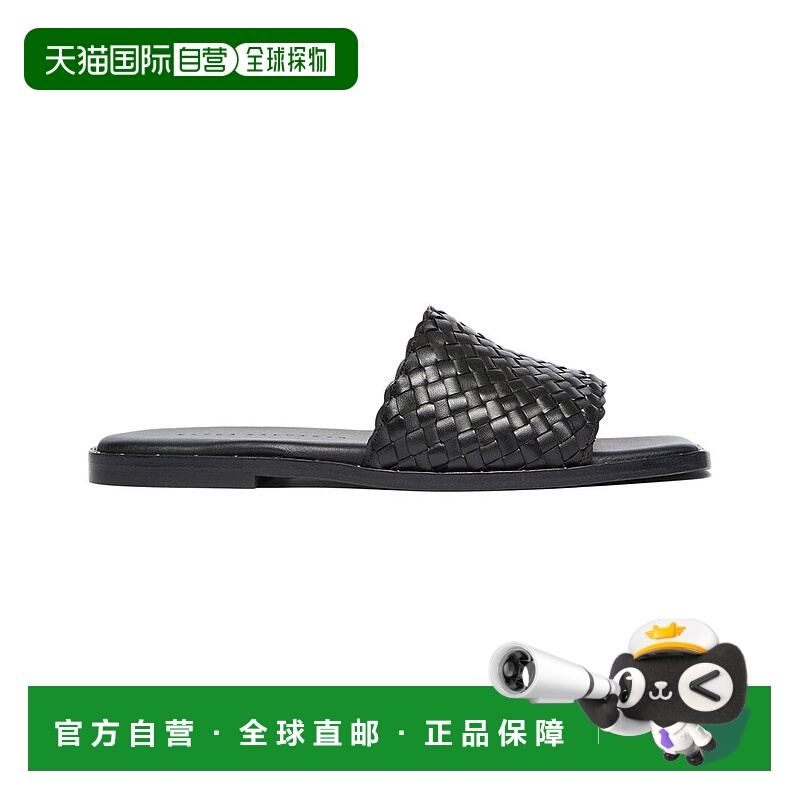 自营freda salvadorFR 274 DA SALVADOR可可皮革凉鞋-黑色 美国奥