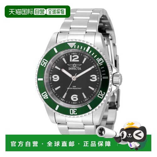 自营Invicta男士专业40mm石英手表IN-49338-silver 美国奥莱直发