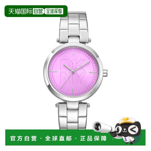 自营DKNY女士时尚32mm石英手表DK5L067M0045-银色 美国奥莱直发