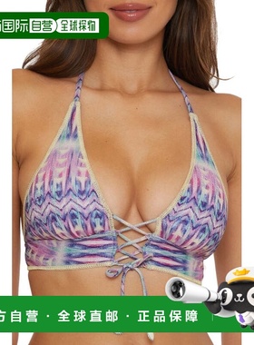 自营Women's Becca by Rebecca Virtue Tulum Halter Bikini Top