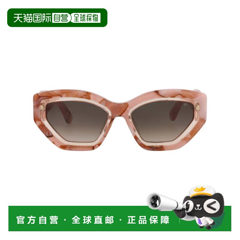 自营philipp plein猫眼镜框醋酸酯太阳镜-粉红色-粉红色-棕色 美