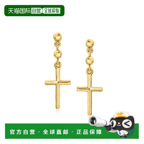 自营RS Pure by Ross-Simons Italian 14kt Yellow Gold Cross Dr