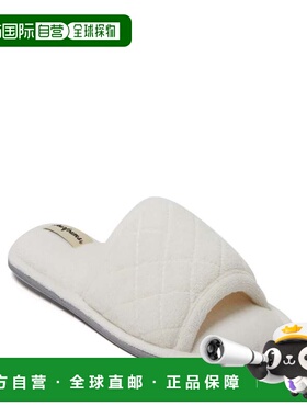 自营Dearfoams Women's Beatrice Quilted Microfiber Terry Slid