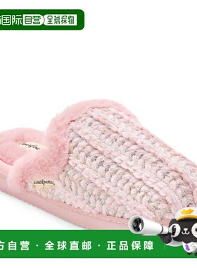自营Dearfoams Women's Paris Chenille Shaped Tab Scuff Slippe
