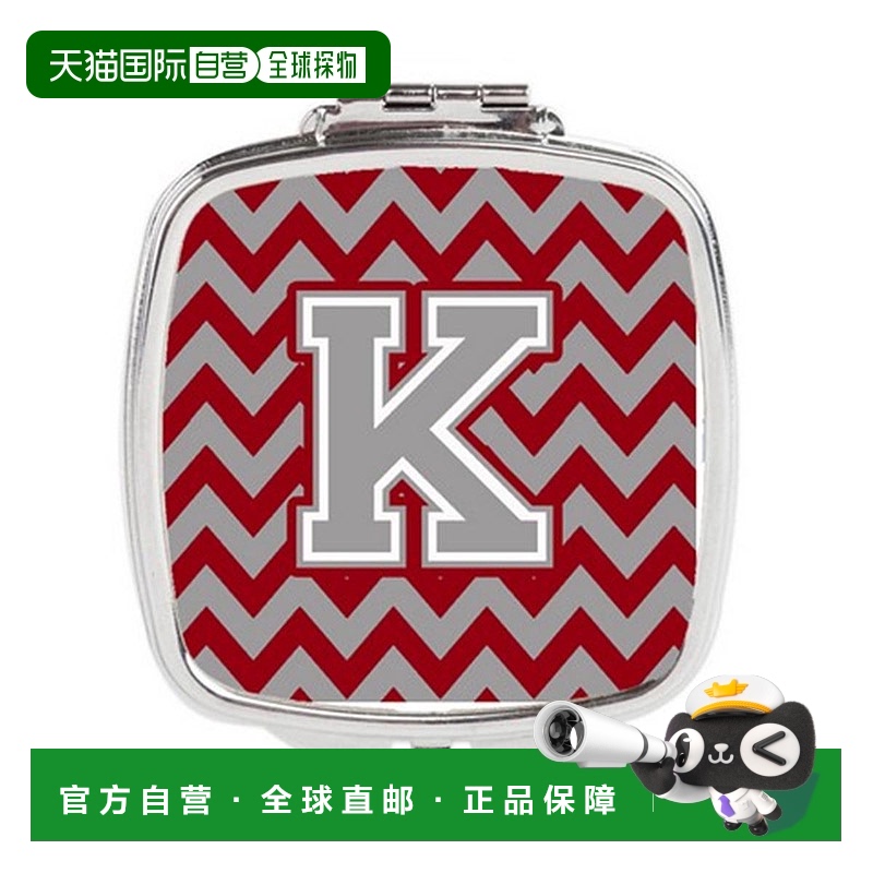 自营 Carolines Treasures CJ1043-KSCM 字母 K 雪佛龙深红正品