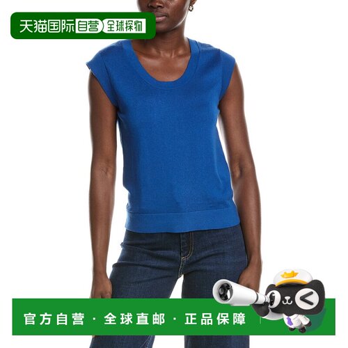 自营minnie roseMinnie玫瑰针织帽袖羊绒混纺上衣-粉红色 美国奥