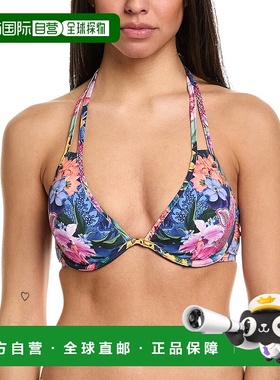 自营 johnny was约翰尼比基尼上衣-蓝色 美国奥莱直发吊带