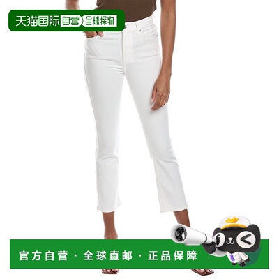 自营7 For All Mankind White High-Waist Slim Kick Jean - whit