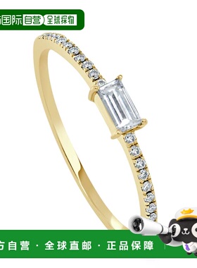 自营sabrina14K Yellow Gold Diamond Baguette Band - yellow go