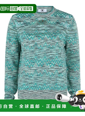 自营m missoniOversized Zigzag Sweater - green 美国奥莱直发
