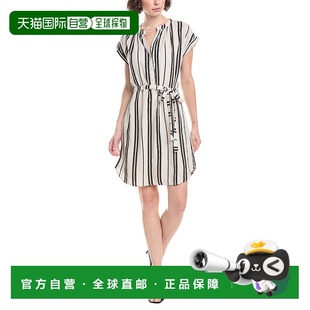 白色 连衣裙 美国奥莱直发 Dahl系带亚麻混纺衬衫 自营Bella