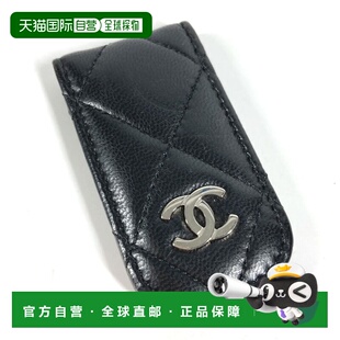 Clip Money Leather 美国奥莱直 Owned black Pre 自营Chanel