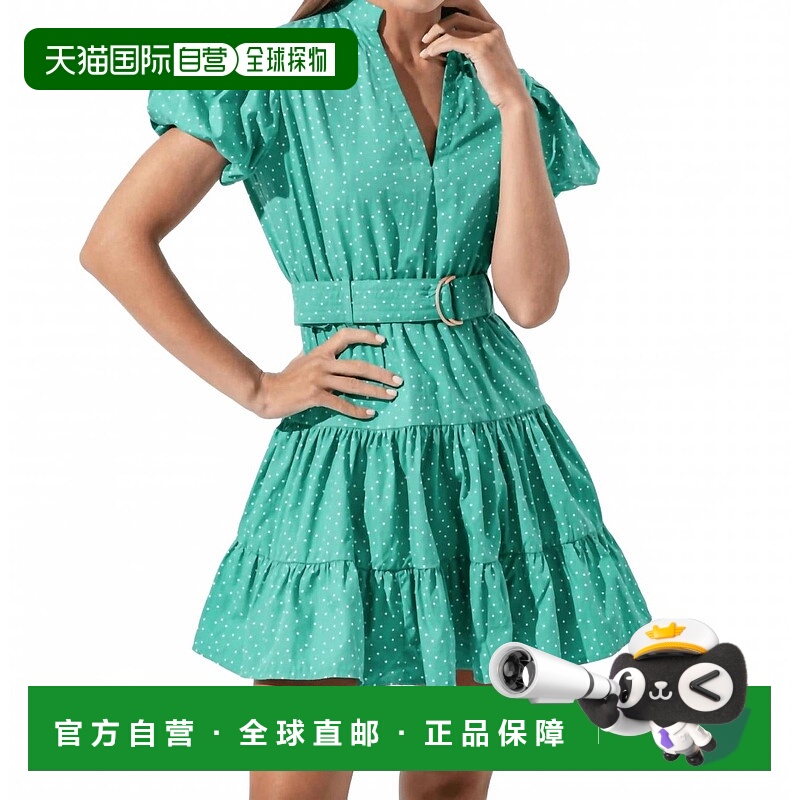 自营lusanaKarissa Belted Mini Dress In Greta - greta 美国奥
