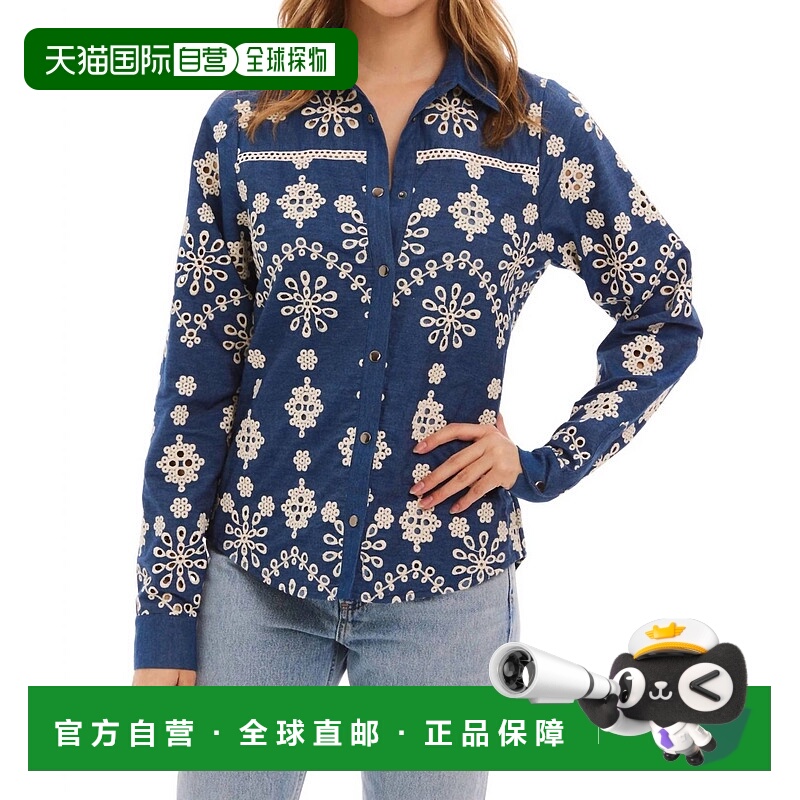 自营allisonSaylor衬衫在Chambray孔眼-Chambray孔眼 美国奥莱直