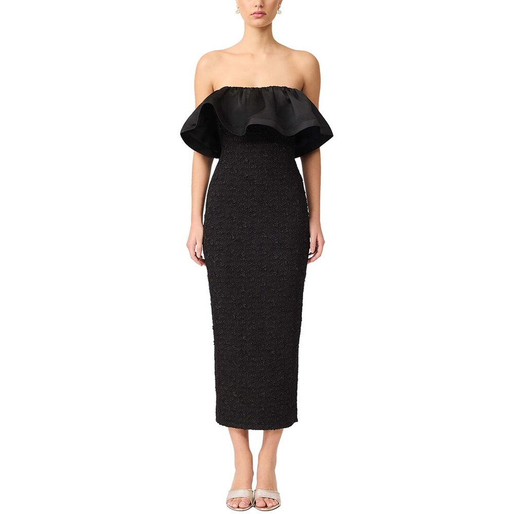 自营ELLIATT Dandelione Midi Dress - black 美国奥莱直发连衣裙图片