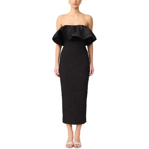 自营ELLIATT Dandelione Midi Dress - black 美国奥莱直发